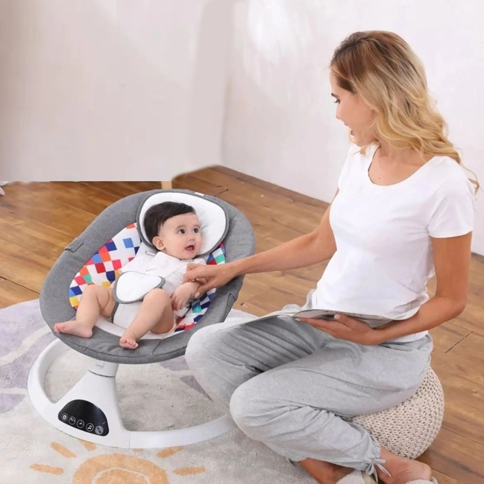 Grandeur Electric Baby Infant Swing Rocker Chair With Remote Control