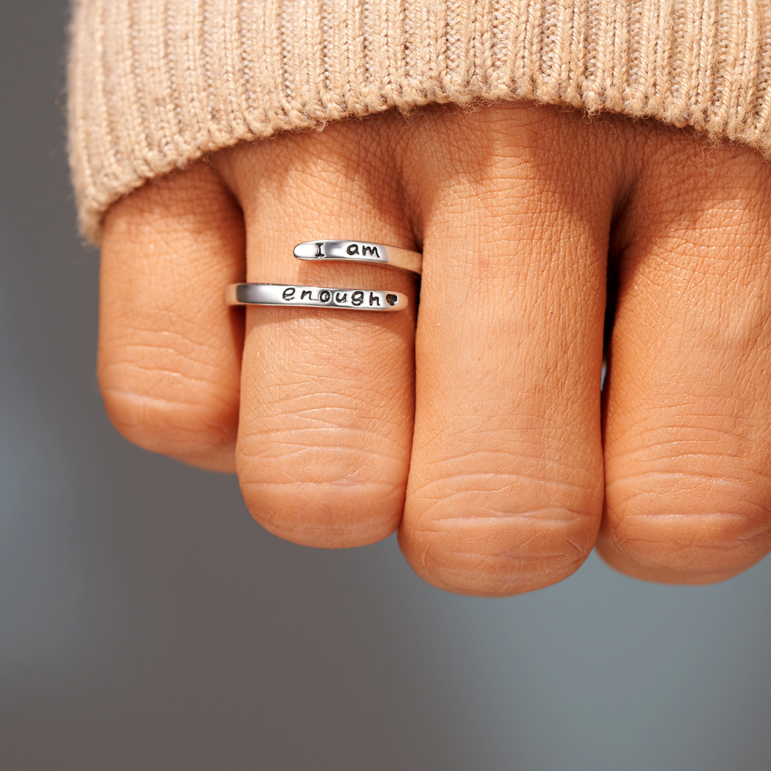 I Am Enough Engraved Ring