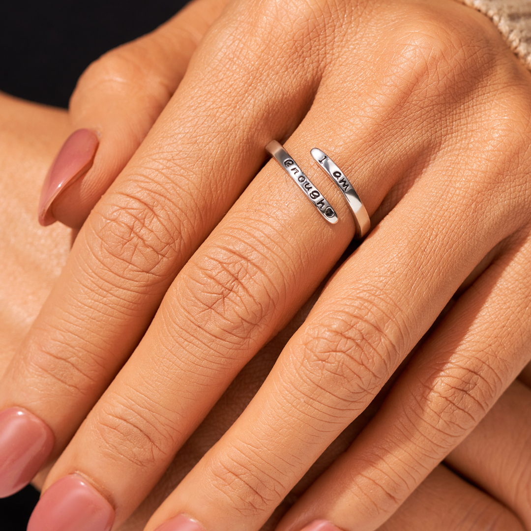 I Am Enough Engraved Ring
