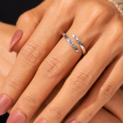 I Am Enough Engraved Ring