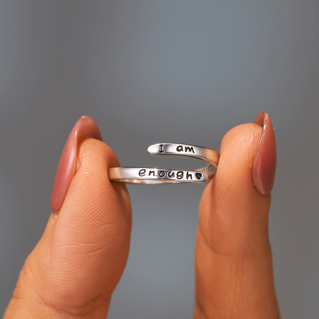 I Am Enough Engraved Ring