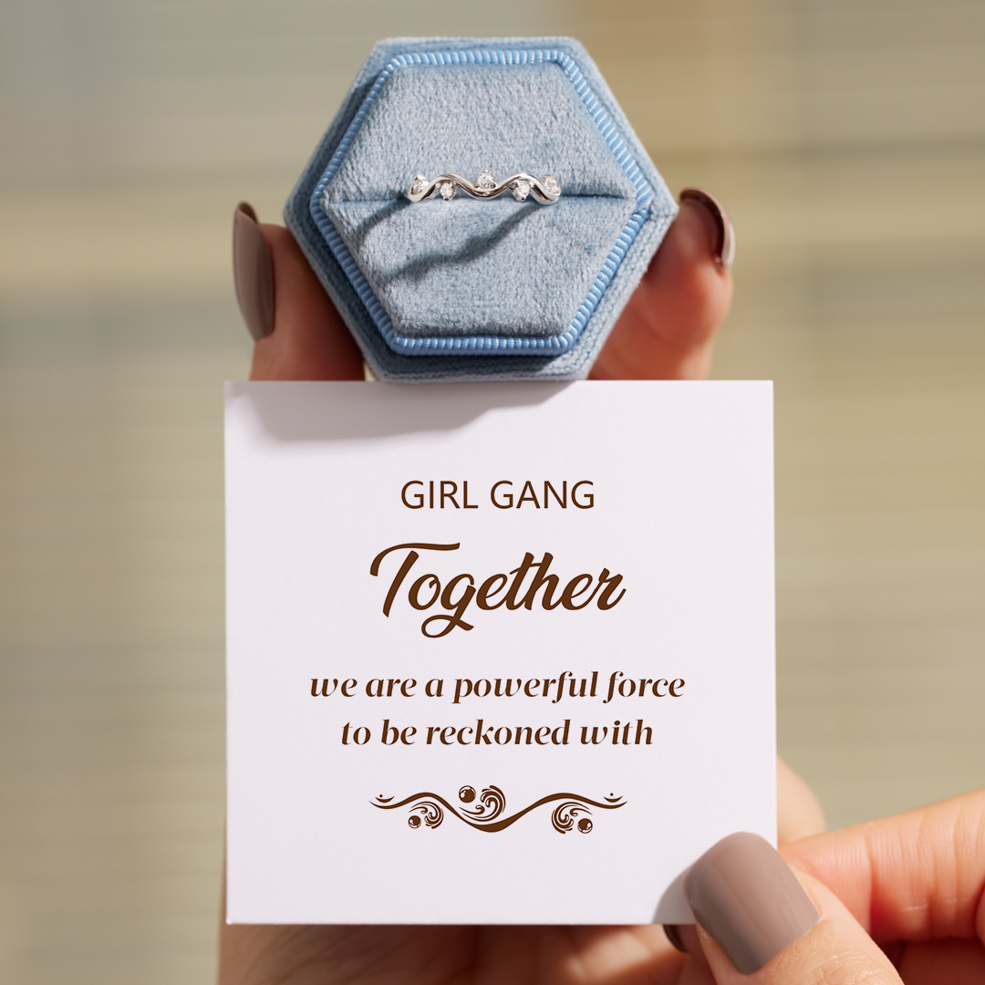 Girl Gang Together Friendship Wave Ring