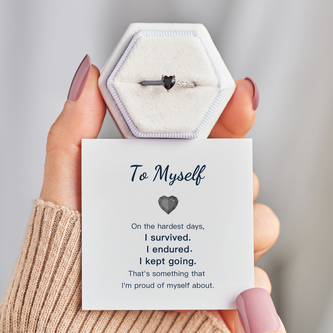 Self-Appreciation Enamel Heart Ring