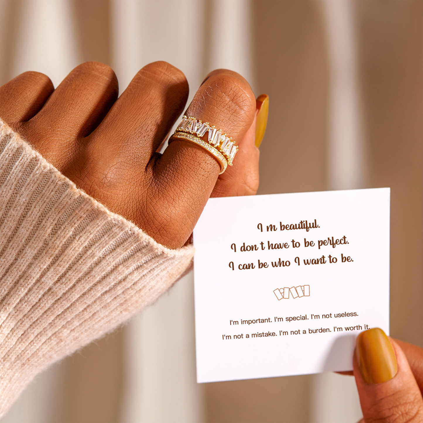 I Don't Have To Be Perfect Beautiful Broken Ring