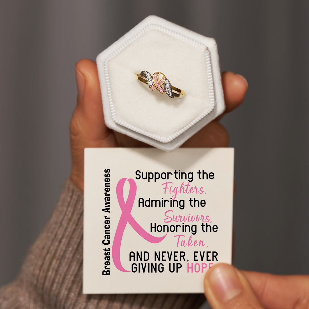 Never Give Up Hope To Defeat Cancer Ring