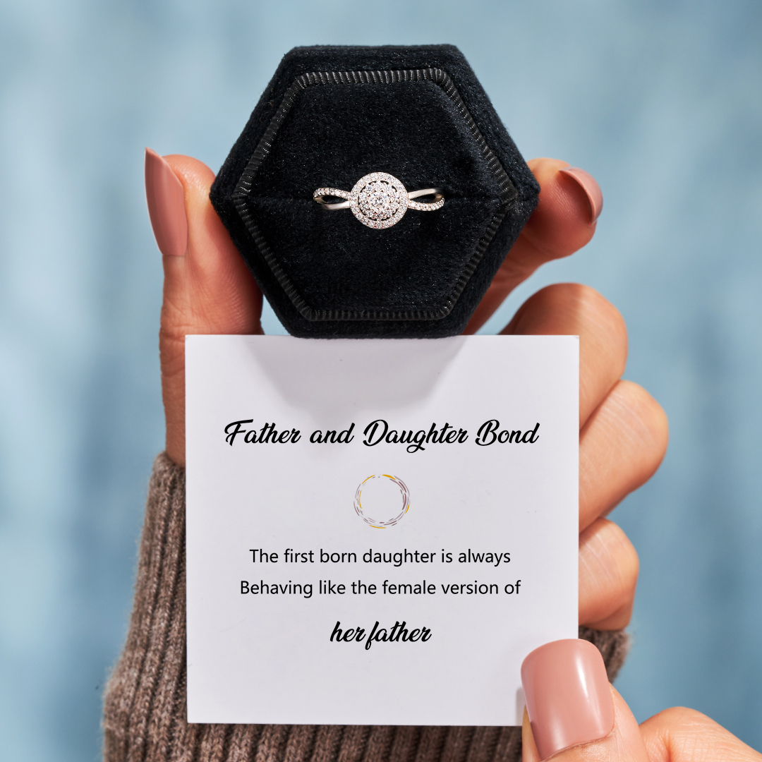 Father And Daughter Bond Circle Ring