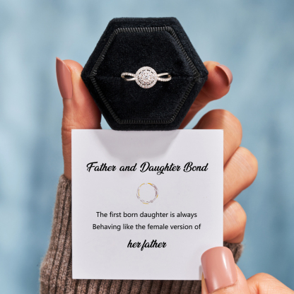 Father And Daughter Bond Circle Ring