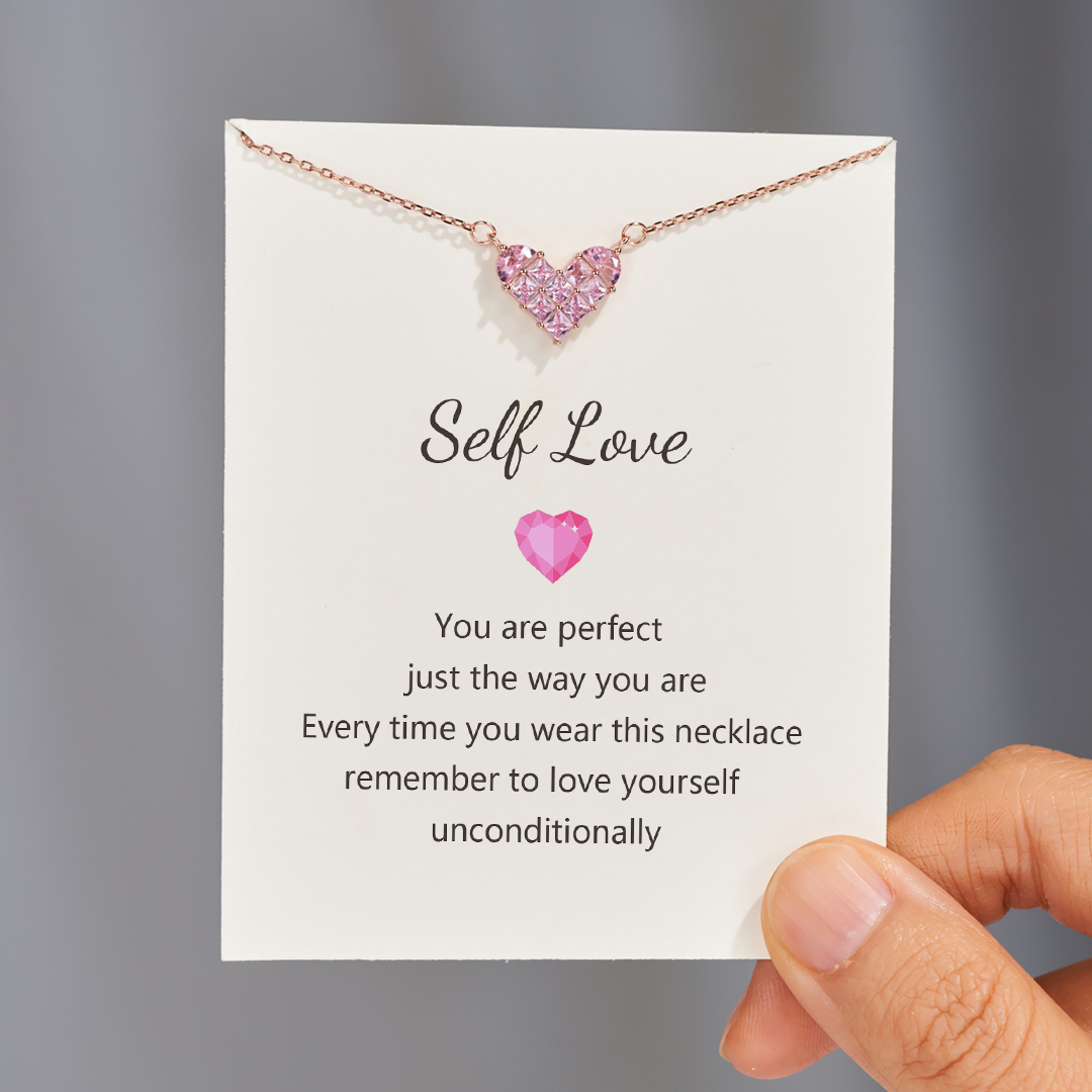 Love Yourself Unconditionally Heart Necklace