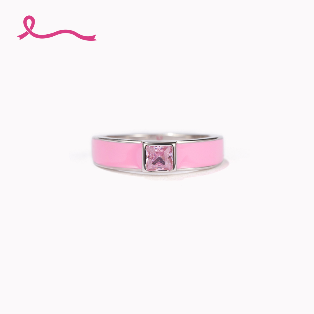 I Am Enough To Defeat Breast Cancer Pink Ring