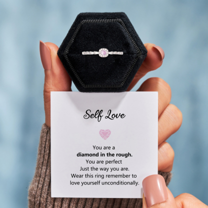 You Are A Diamond In The Rough Pink Ring
