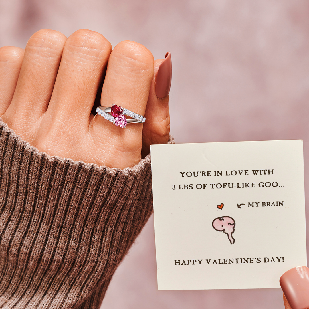 You Are In My Heart Birthstone Ring