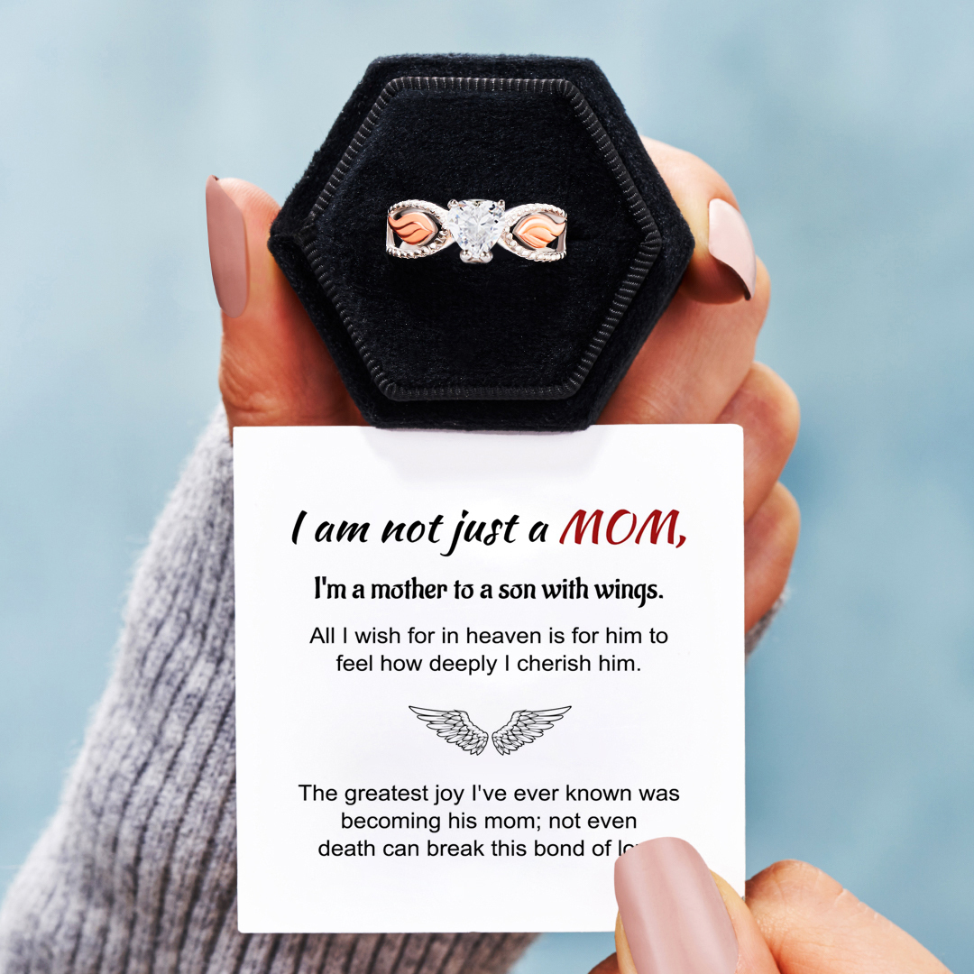 I'm A Mother To A Son With Wings Memorial Ring