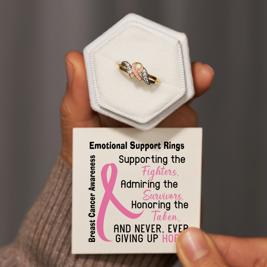 Raise Breast Cancer Awareness Emotional Support Rings 