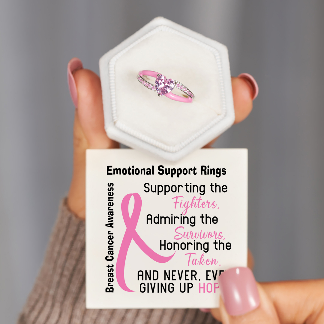 Emotional Support Pink Heart Ring
