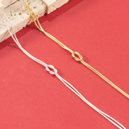 Mother & Daughter Forever Loved Knot Bracelets