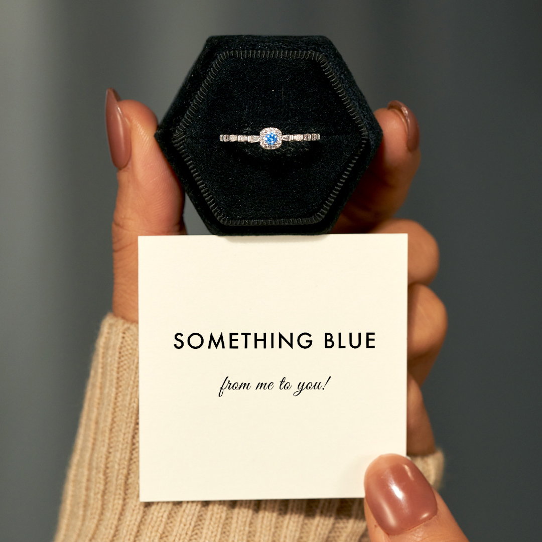 Tiny Something Blue Ring