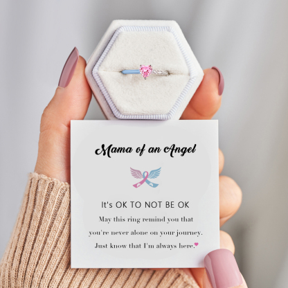 Mama Of An Angel Enamel Ring