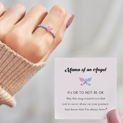 Mama Of An Angel Enamel Ring