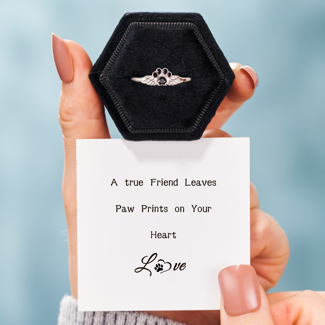 Paw Prints on Your Heart Ring