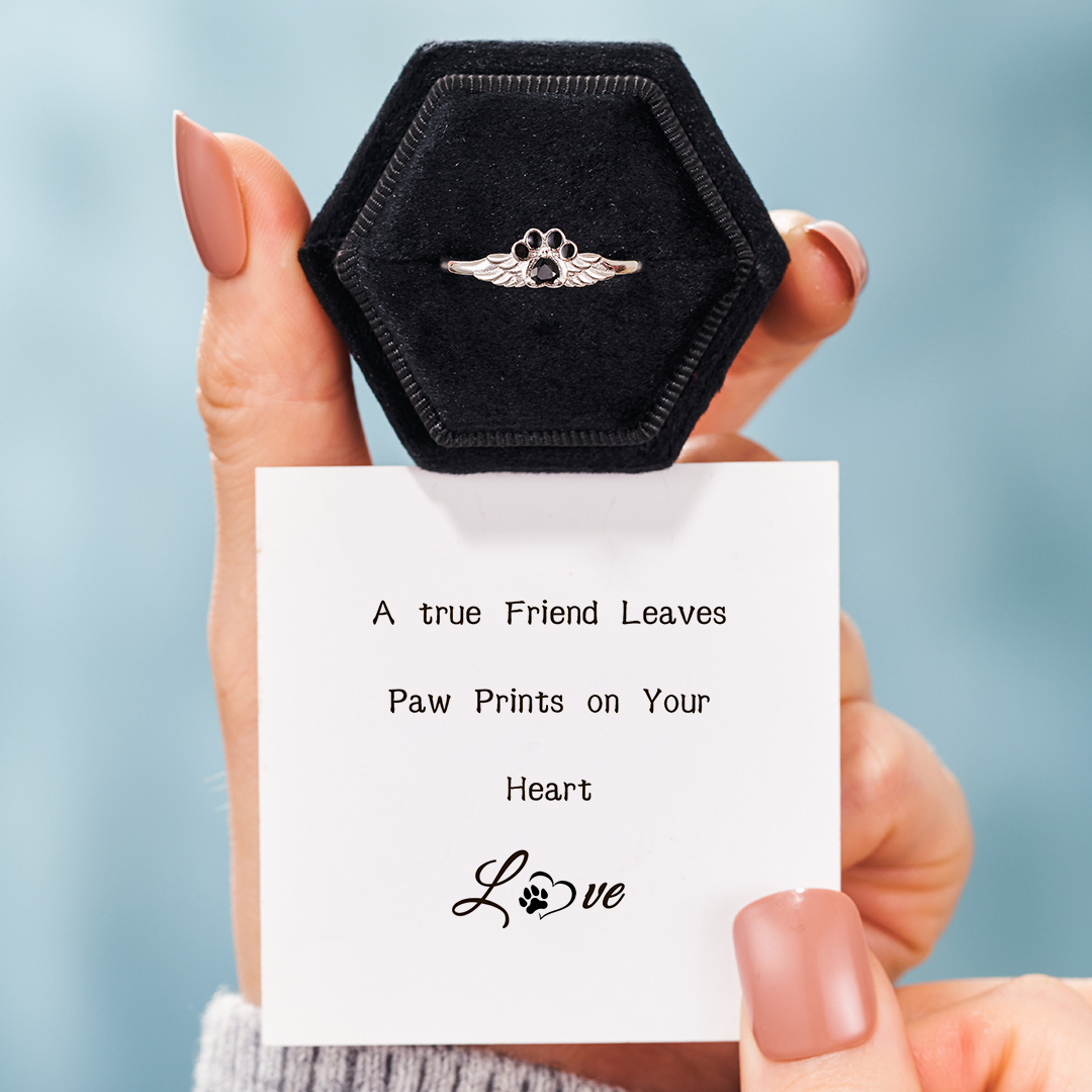 Paw Prints on Your Heart Ring