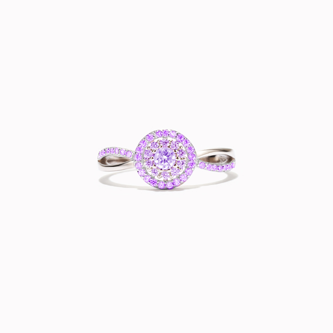 Raise Awareness Of Fight Domestic Violence Purple Circle Ring