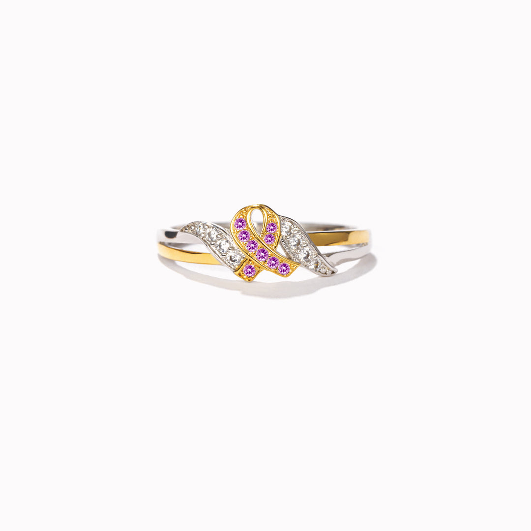 Raise Awareness Of Fight Domestic Violence Purple Ribbon Ring