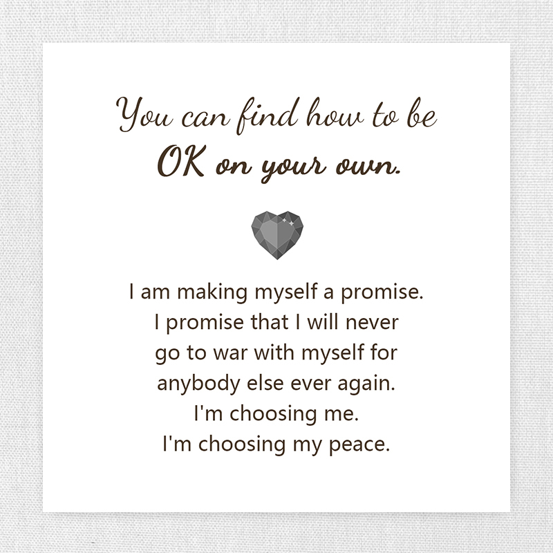 Ok On Your Own Choosing Peace Diamond Ring