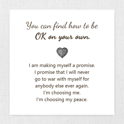 Ok On Your Own Choosing Peace Diamond Ring