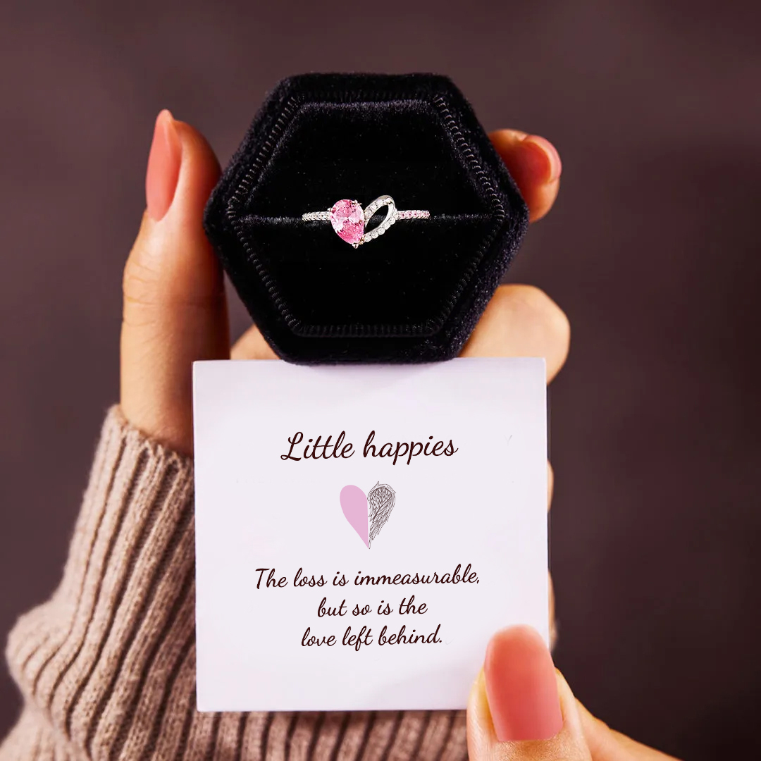 Little happies Half Pink Heart Ring