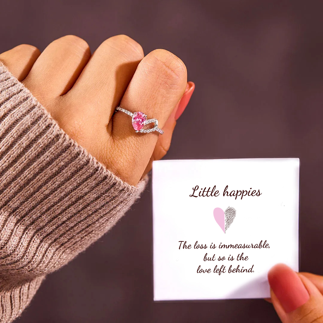 Little happies Half Pink Heart Ring