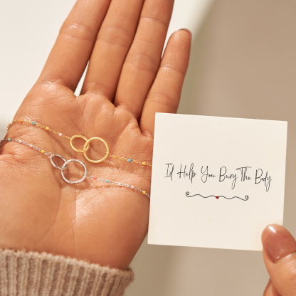 I'd Help You Bury The Body Double Circles Bracelet
