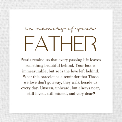 Loss Of Father Memorial Bracelet
