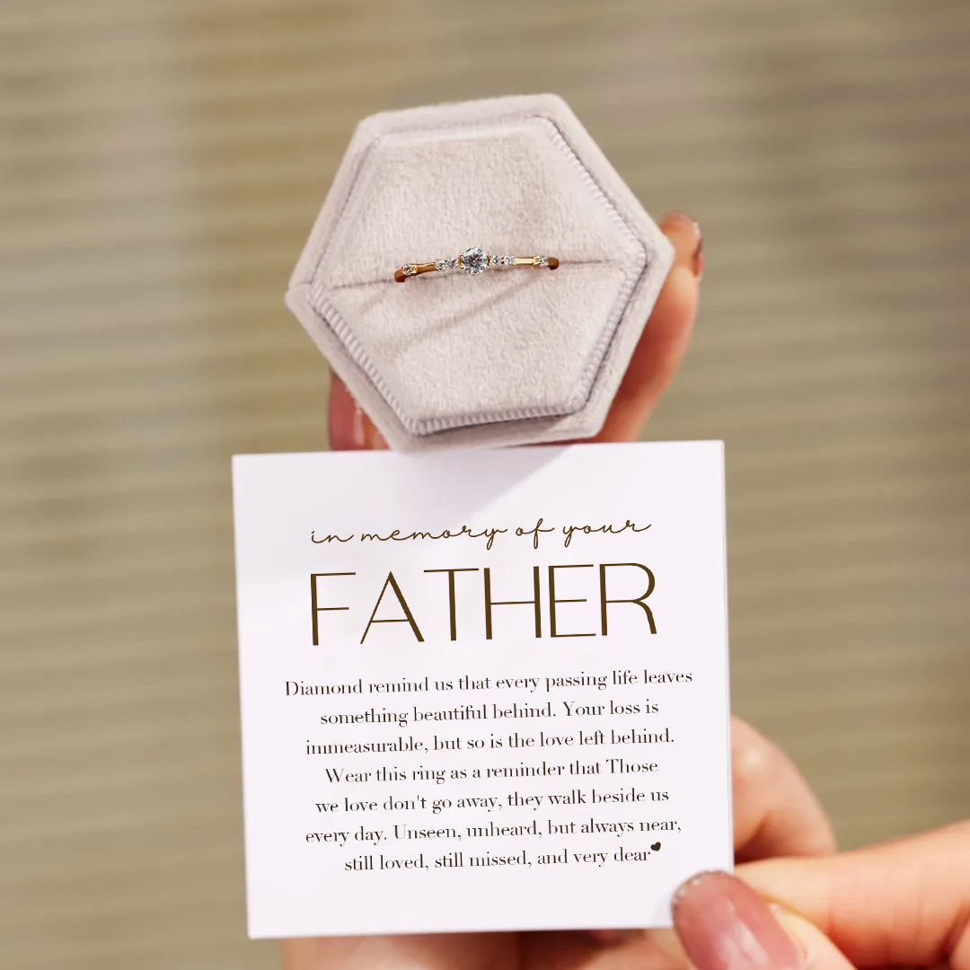 In Memory Of Your Father Little Diamond Ring