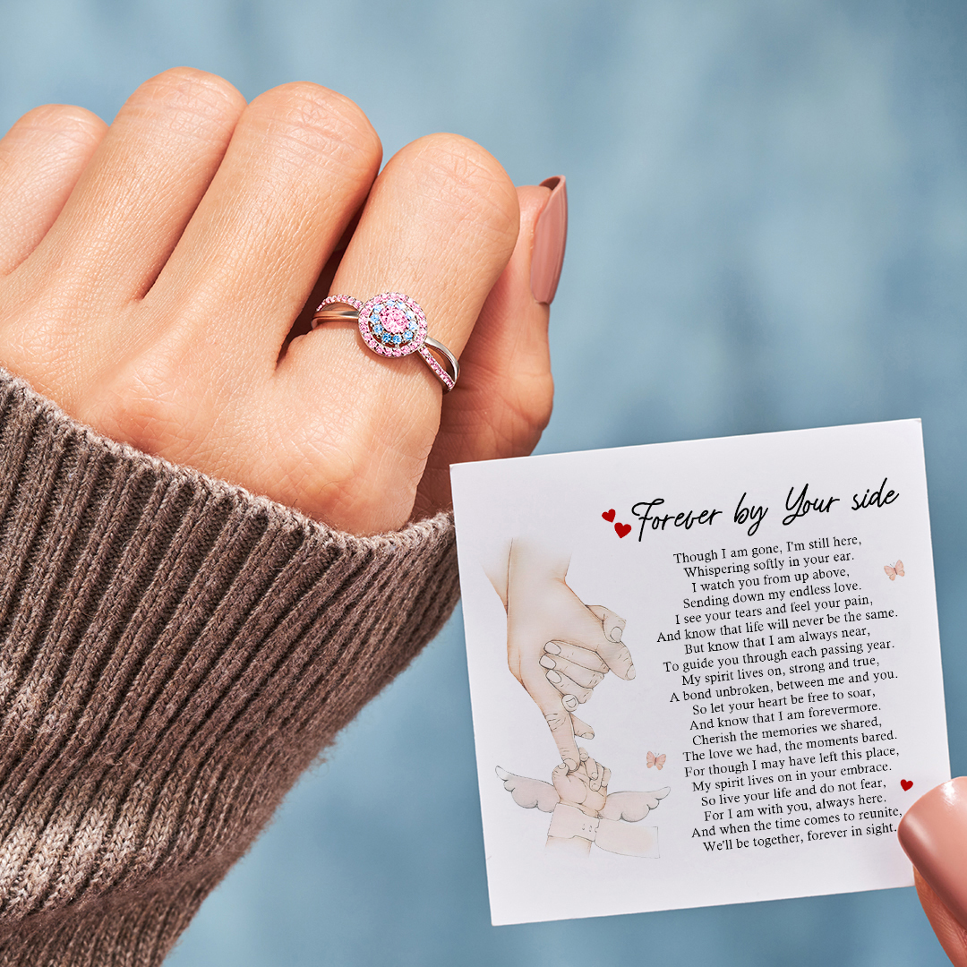 Forever By Your Side Blue&Pink Ring