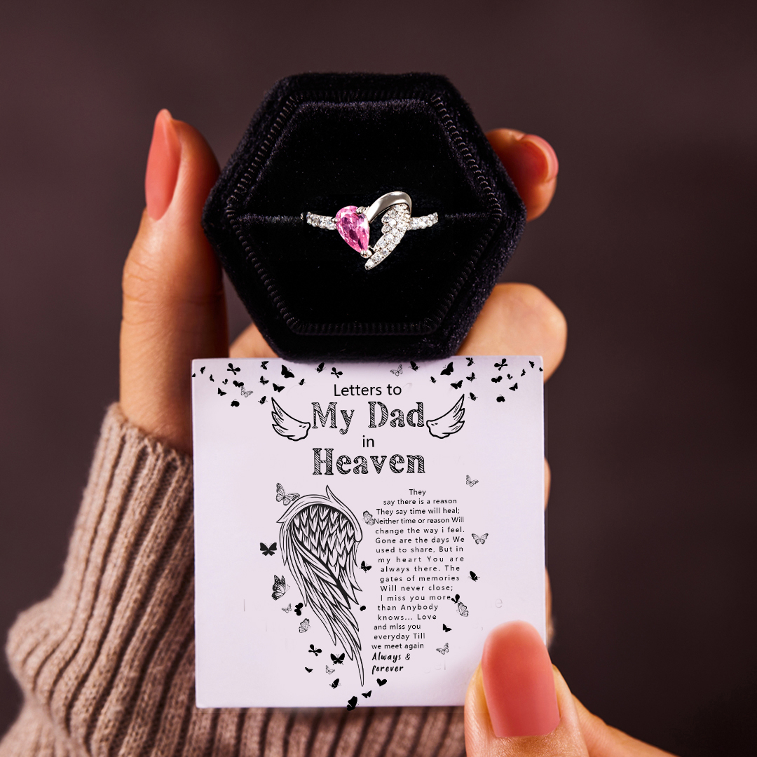 Letters to My Dad in Heaven Ring