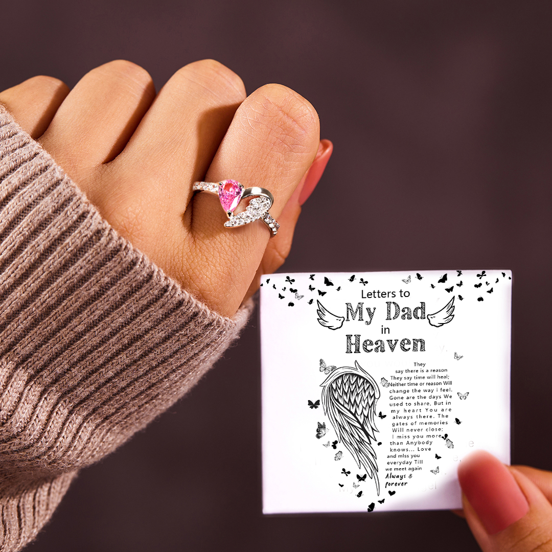 Letters to My Dad in Heaven Ring