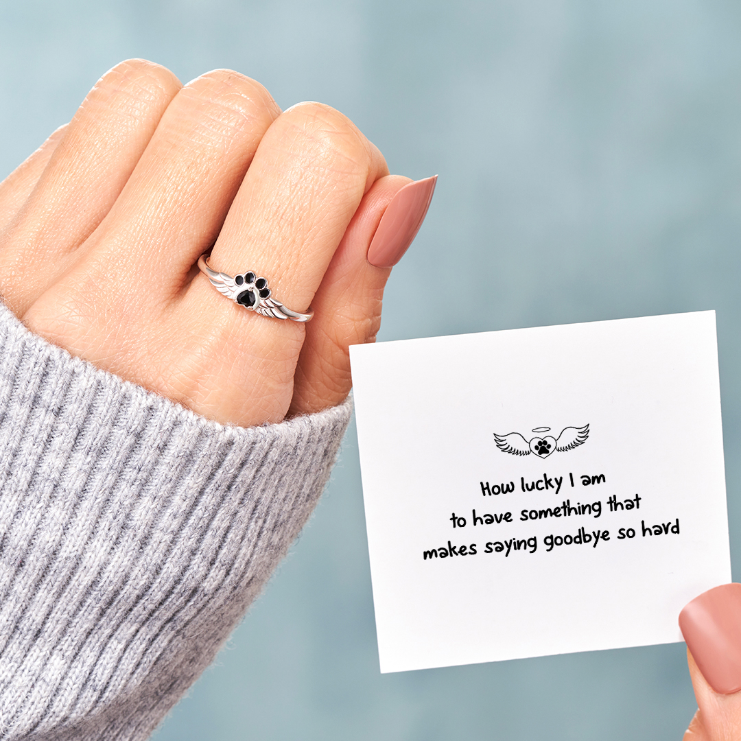 Saying Goodbye So Hard  Pawprints Ring
