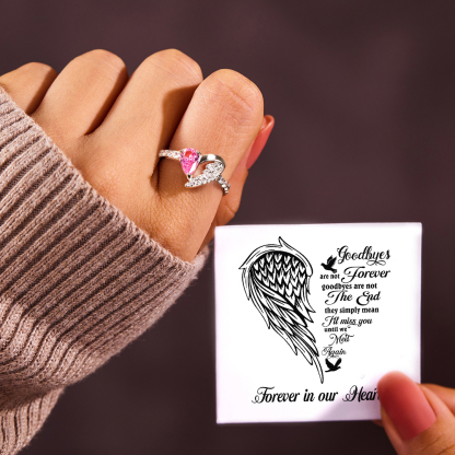 Forever In Our Hearts Half Heart Ring