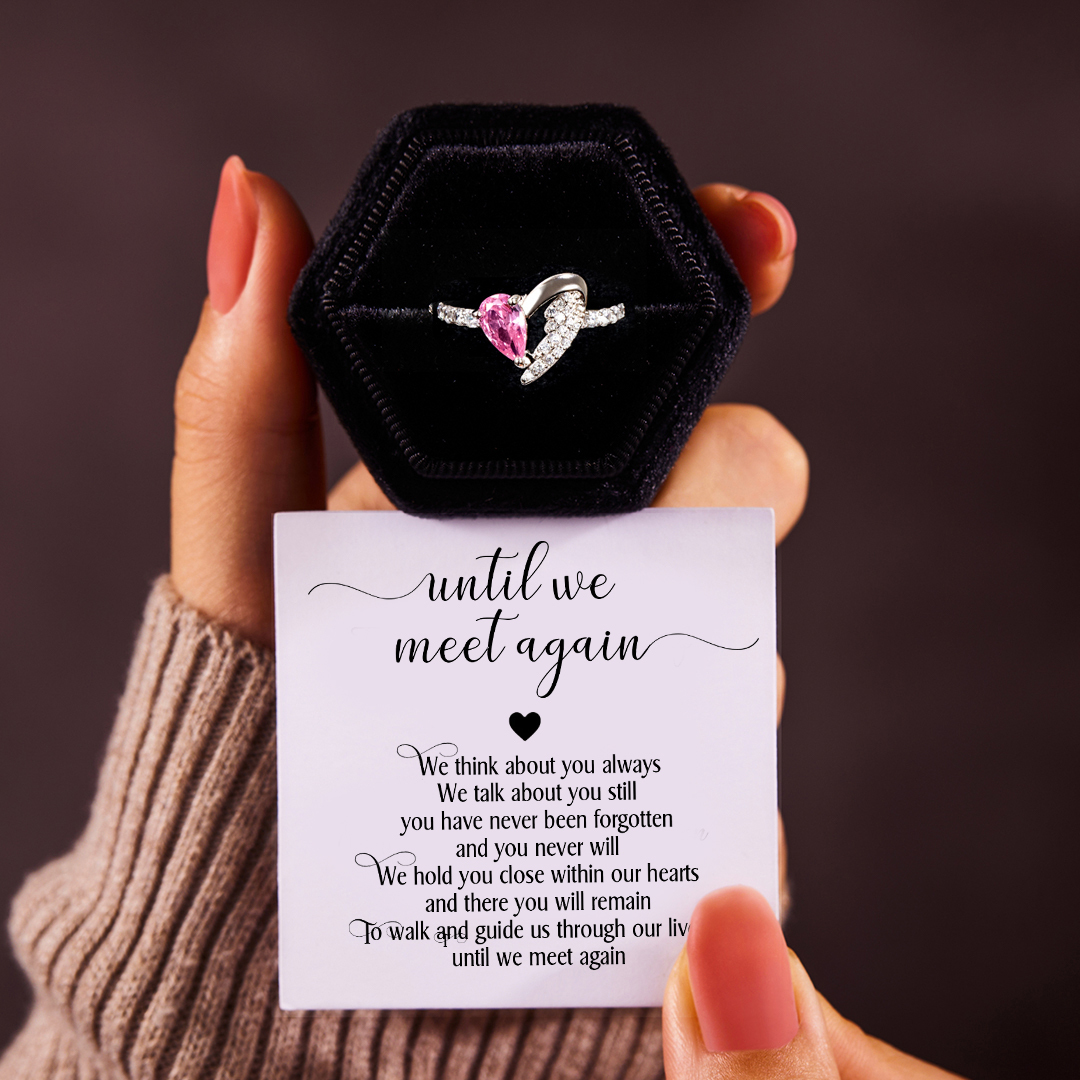 Until We Meet Again Sympathy Gift Half Heart Ring