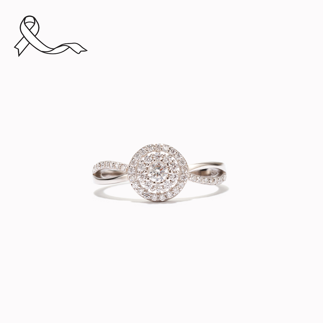 I Am Enough Eternal Hope Circle Lung Cancer Ring