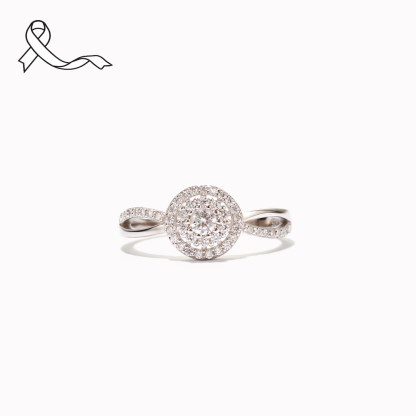 I Am Enough Eternal Hope Circle Lung Cancer Ring