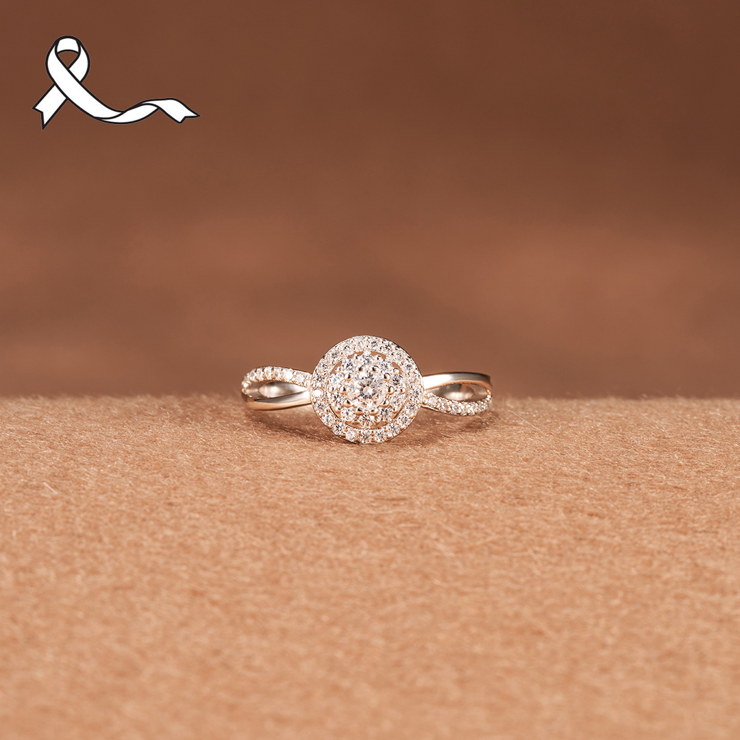 I Am Enough Eternal Hope Circle Lung Cancer Ring