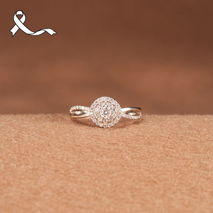 I Am Enough Eternal Hope Circle Lung Cancer Ring