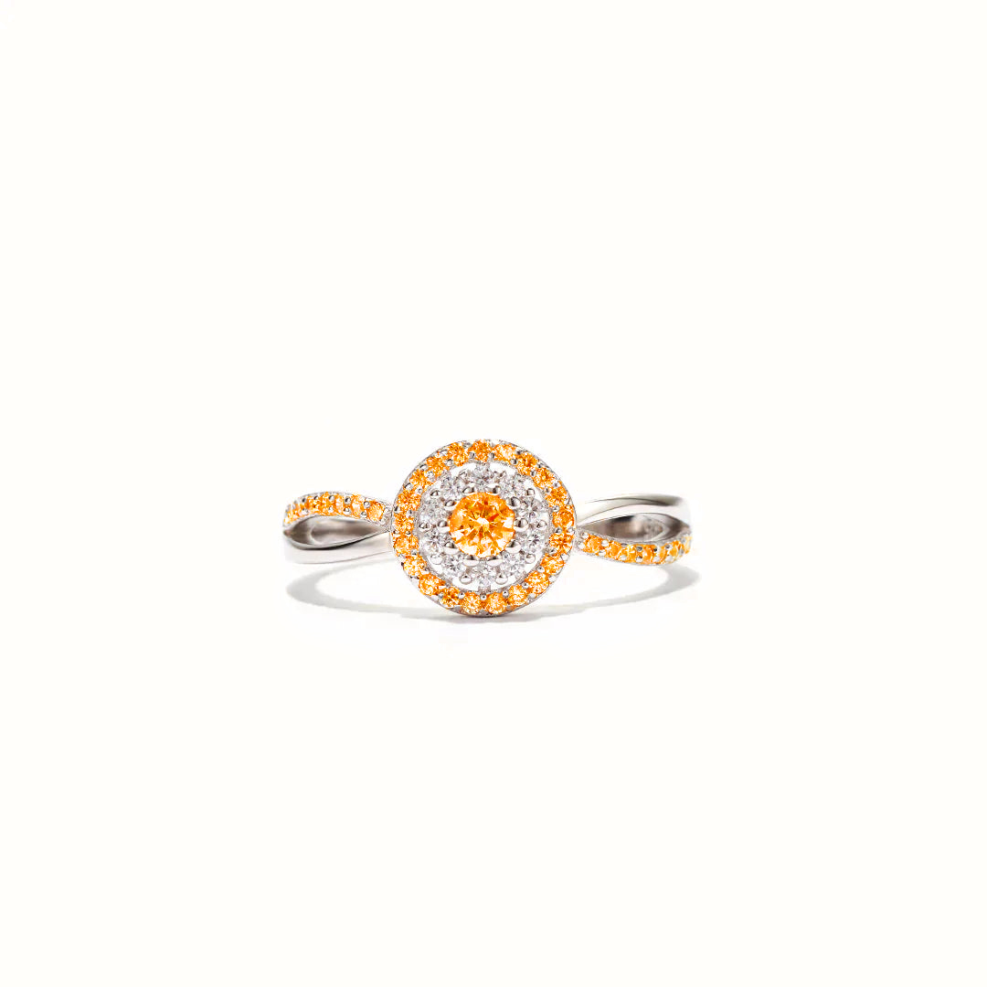 Breathing Is Life Orange Circle Ring