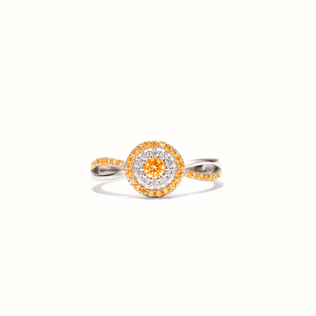 Breathing Is Life Orange Circle Ring