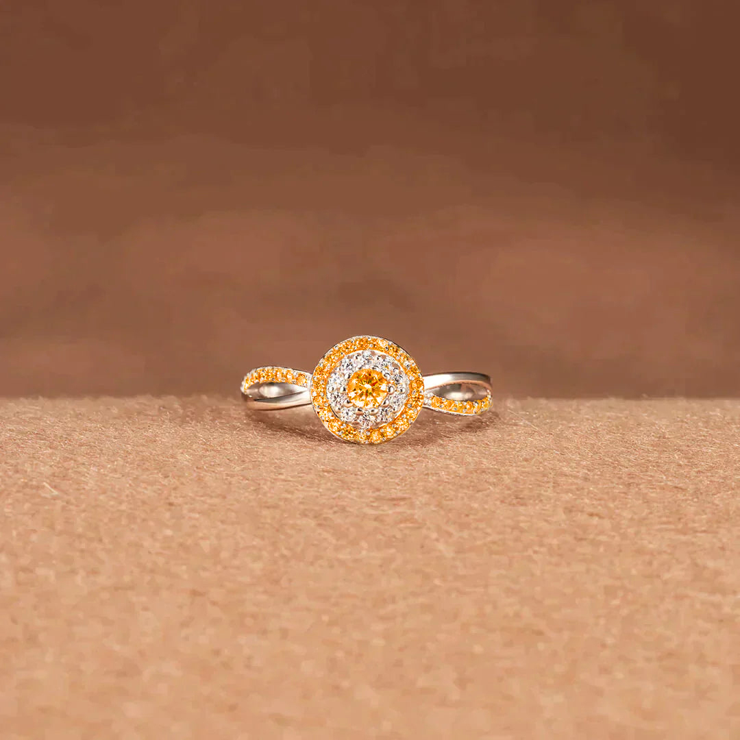 Breathing Is Life Orange Circle Ring
