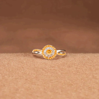 Breathing Is Life Orange Circle Ring