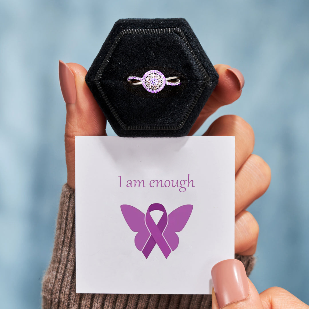 Lupus Awareness Circle Ring