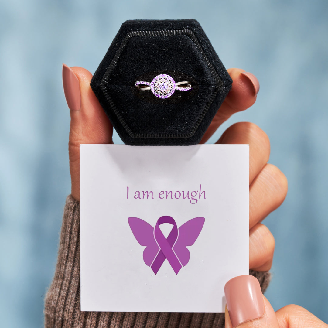 Lupus Awareness Circle Ring