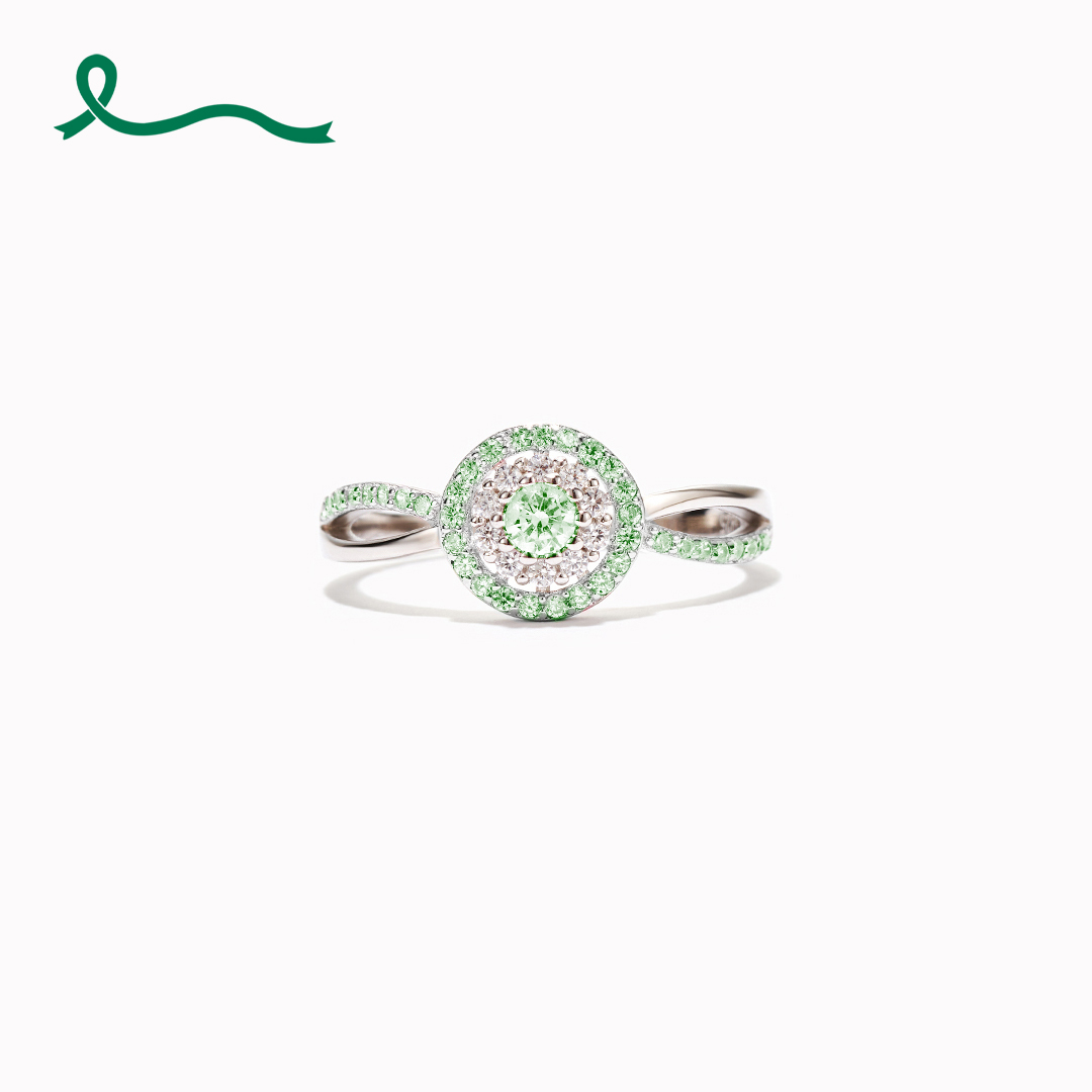 I Am Enough Evergreen Circle Liver Cancer Ring
